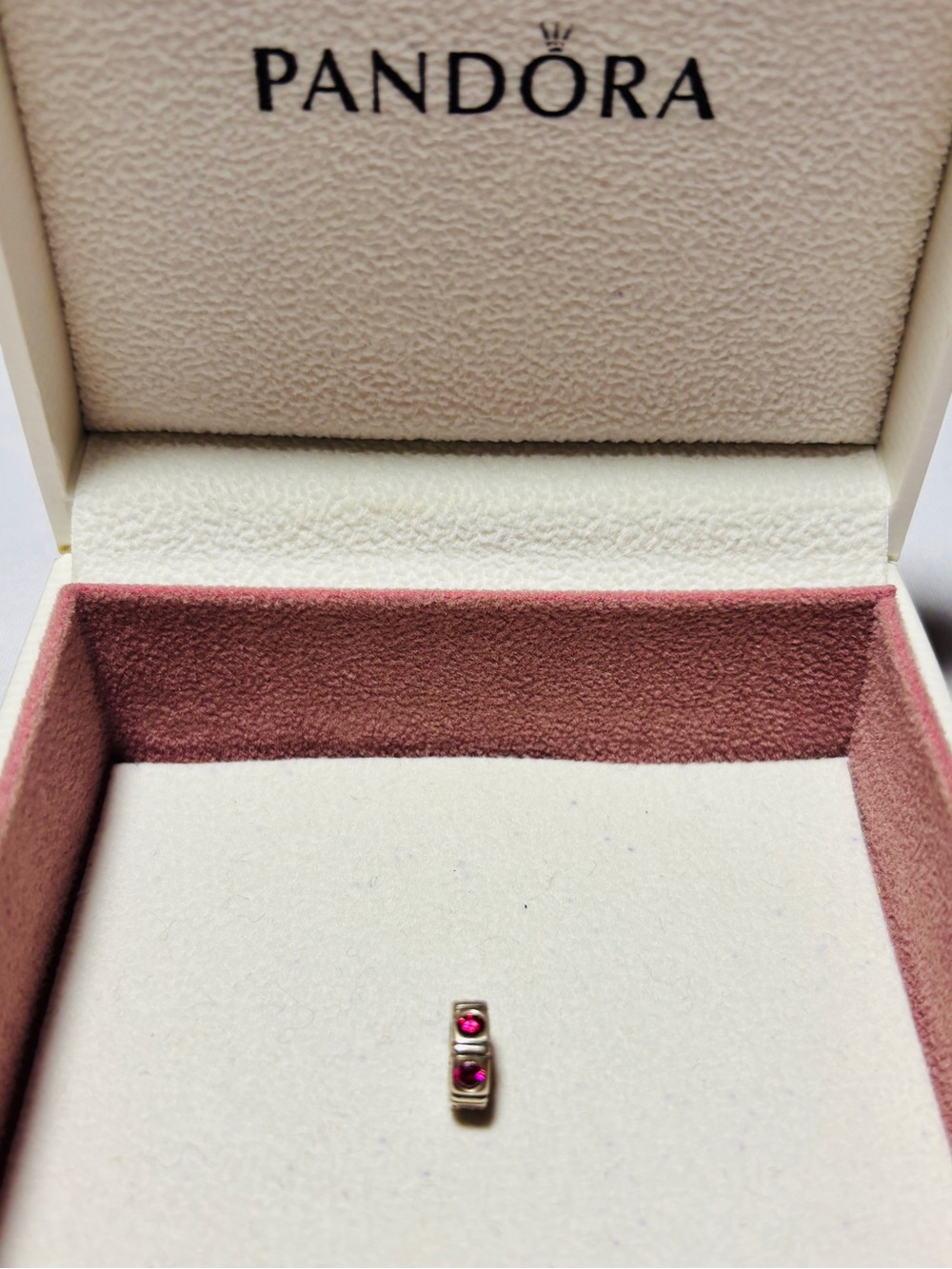 Pandora Red Crystal Spacer Charm